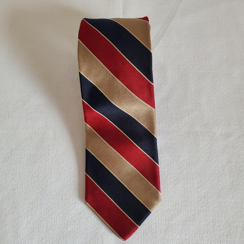Tom James Custom Apparel Men's Tie Mult-Color Striped Silk
